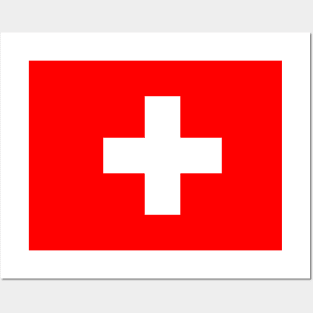 Switzerland Flag Minimalist Posters and Art